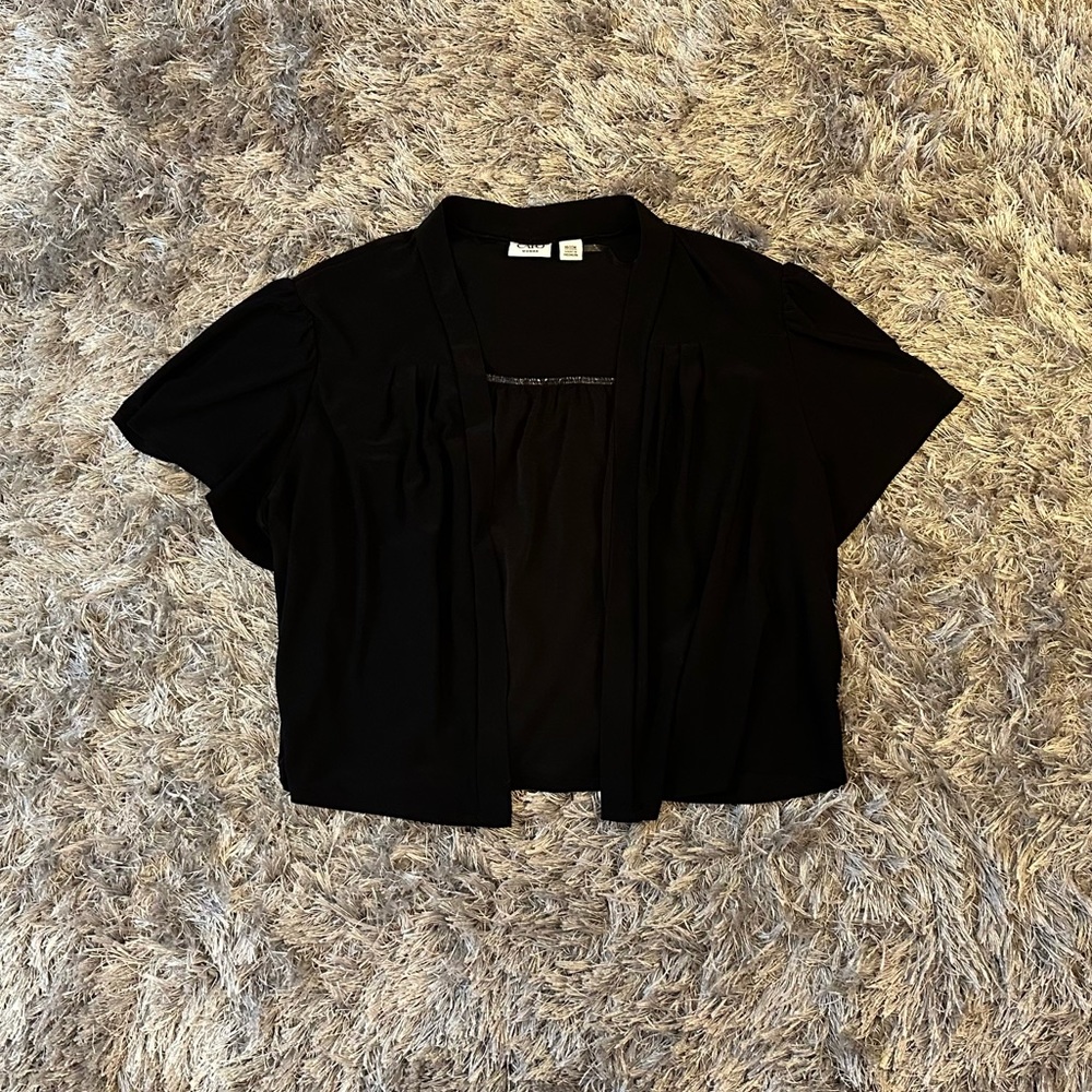 Cropped Black Cardigan - Cato
